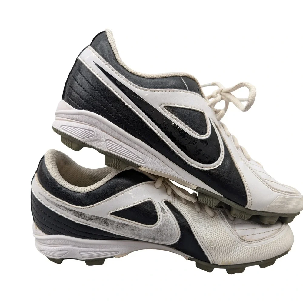 Nike Alpha Huarache‎ Fastpitch Baseball Cleats White Black DJ6525-101 Size 13C